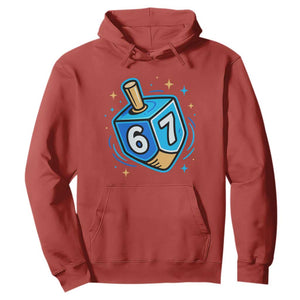 Funny 67 Hanukkah Dreidel Hoodie Chanukah Star Of David TS11 Red Print Your Wear