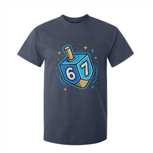 Funny 67 Hanukkah Dreidel T Shirt For Kid Chanukah Star Of David TS11 Navy Print Your Wear