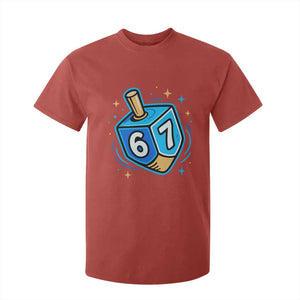Funny 67 Hanukkah Dreidel T Shirt For Kid Chanukah Star Of David TS11 Red Print Your Wear