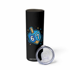 Funny 67 Hanukkah Dreidel Skinny Tumbler Chanukah Star Of David TS11 Print Your Wear