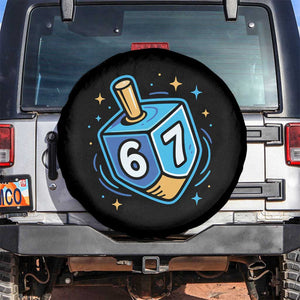 Funny 67 Hanukkah Dreidel Spare Tire Cover Chanukah Star Of David TS11 No hole Black Print Your Wear