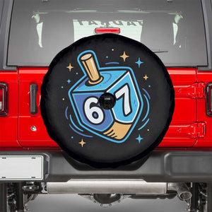 Funny 67 Hanukkah Dreidel Spare Tire Cover Chanukah Star Of David TS11 Black Print Your Wear