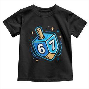 Funny 67 Hanukkah Dreidel Toddler T Shirt Chanukah Star Of David TS11 Black Print Your Wear