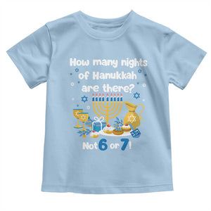Funny 67 Hanukkah Toddler T Shirt How Many Nights Of Hanukkah Are There Not 6 or 7 TS11 Light Blue Print Your Wear