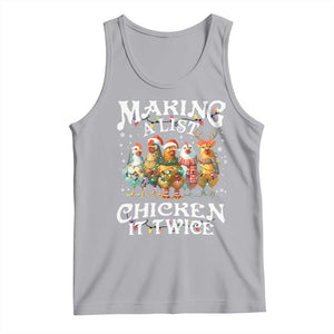 Making A List Chicken It Twice Tank Top Funny Christmas Chicken TS11 Athletic Heather Print Your Wear