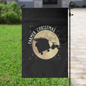 Funny Farmer Christmas Garden Flag Xmas Santa Farm Tractor Moon TS11 Print Your Wear