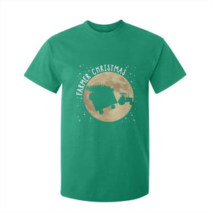 Funny Farmer Christmas T Shirt For Kid Xmas Santa Farm Tractor Moon TS11 Irish Green Print Your Wear