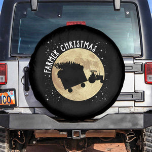 Funny Farmer Christmas Spare Tire Cover Xmas Santa Farm Tractor Moon TS11 No hole Black Print Your Wear