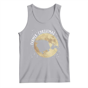 Funny Farmer Christmas Tank Top Xmas Santa Farm Tractor Moon TS11 Athletic Heather Print Your Wear