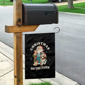 Funny Xmas On The Farm Garden Flag Christmas Farmer Santa Claus Livestock TS11 Print Your Wear