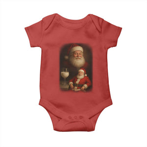 Funny Christmas Santa Drinking Milk Dank Meme Baby Onesie TS11 Red Print Your Wear