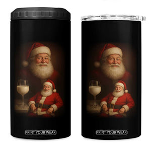 Funny Christmas Santa Drinking Milk Dank Meme 4 in 1 Can Cooler Tumbler TS11 One Size: 16 oz Black Print Your Wear