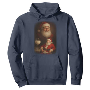 Funny Christmas Santa Drinking Milk Dank Meme Hoodie TS11 Navy Print Your Wear