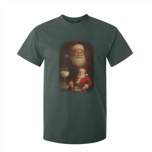 Funny Christmas Santa Drinking Milk Dank Meme T Shirt For Kid TS11 Dark Forest Green Print Your Wear
