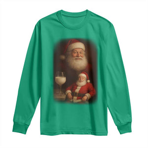 Funny Christmas Santa Drinking Milk Dank Meme Long Sleeve Shirt TS11 Irish Green Print Your Wear