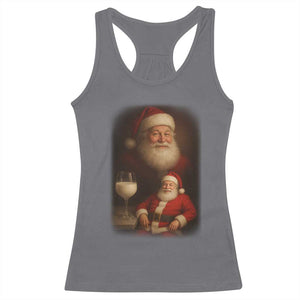 Funny Christmas Santa Drinking Milk Dank Meme Racerback Tank Top TS11 Charcoal Print Your Wear