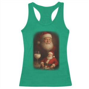Funny Christmas Santa Drinking Milk Dank Meme Racerback Tank Top TS11 Irish Green Print Your Wear
