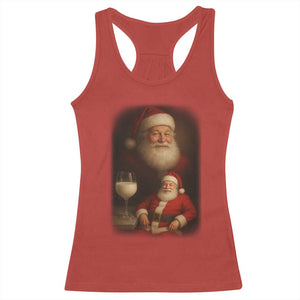 Funny Christmas Santa Drinking Milk Dank Meme Racerback Tank Top TS11 Red Print Your Wear