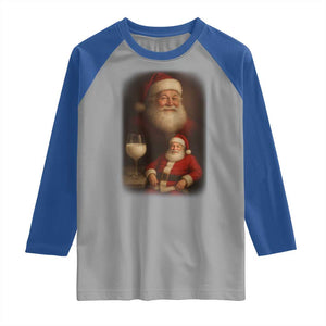 Funny Christmas Santa Drinking Milk Dank Meme Raglan Shirt TS11 Sport Gray Royal Print Your Wear