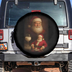 Funny Christmas Santa Drinking Milk Dank Meme Spare Tire Cover TS11 No hole Black Print Your Wear