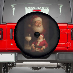 Funny Christmas Santa Drinking Milk Dank Meme Spare Tire Cover TS11 Black Print Your Wear