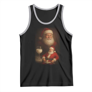 Funny Christmas Santa Drinking Milk Dank Meme Tank Top TS11 Black Athletic Heather Print Your Wear