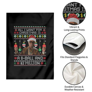 Funny Christmas Billy Meme Garden Flag All I Want For Christmas Is A 8 Ball And 2 Million Dollars TS11 Print Your Wear