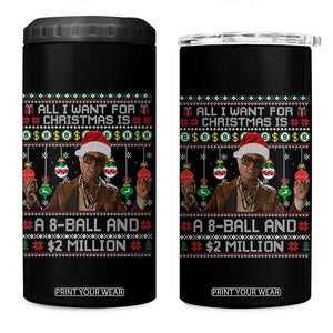 Funny Christmas Billy Meme 4 in 1 Can Cooler Tumbler All I Want For Christmas Is A 8 Ball And 2 Million Dollars TS11 One Size: 16 oz Black Print Your Wear