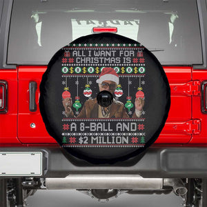 Funny Christmas Billy Meme Spare Tire Cover All I Want For Christmas Is A 8 Ball And 2 Million Dollars TS11 Black Print Your Wear