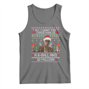 Funny Christmas Billy Meme Tank Top All I Want For Christmas Is A 8 Ball And 2 Million Dollars TS11 Black Heather Print Your Wear