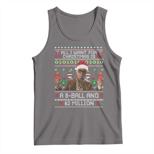 Funny Christmas Billy Meme Tank Top All I Want For Christmas Is A 8 Ball And 2 Million Dollars TS11 Deep Heather Print Your Wear