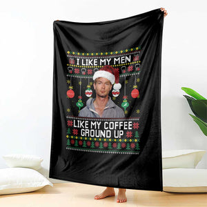 Funny Christmas Jeffrey Dahmer Throw Blanket I Like My Men Like My Coffee Ground Up Serial Killer TS11 Print Your Wear