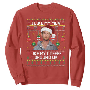 Funny Christmas Jeffrey Dahmer Sweatshirt I Like My Men Like My Coffee Ground Up Serial Killer TS11 Red Print Your Wear