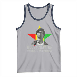 Huey P.Newton Power To The People Tank Top Black Panther Party Black History Month TS11 Athletic Heather Navy Print Your Wear