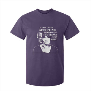 Angela Davis Quotes T Shirt For Kid I Am No Longer Accepting The Things I Cannot Change Black History Month TS11 Purple Print Your Wear