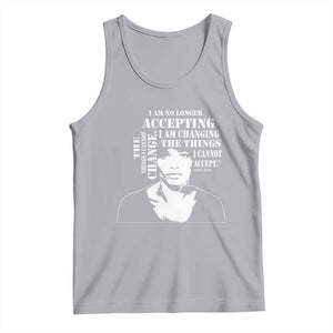 Angela Davis Quotes Tank Top I Am No Longer Accepting The Things I Cannot Change Black History Month TS11 Athletic Heather Print Your Wear