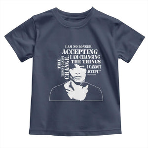 Angela Davis Quotes Toddler T Shirt I Am No Longer Accepting The Things I Cannot Change Black History Month TS11 Navy Print Your Wear