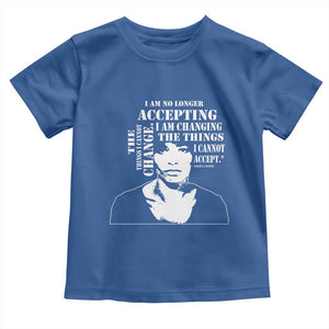 Angela Davis Quotes Toddler T Shirt I Am No Longer Accepting The Things I Cannot Change Black History Month TS11 Royal Blue Print Your Wear