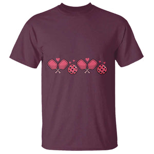 Funny Valentine's Day Xoxo Pink Pickleball T Shirt TS11 Maroon Print Your Wear