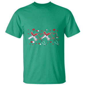 Funny Valentine's Day Nurse Doctor T Shirt Heart Stethoscope TS11 Irish Green Print Your Wear