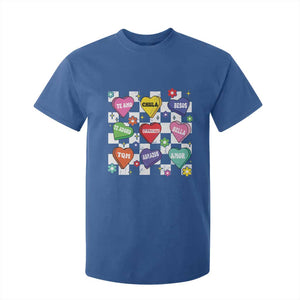 Funny Spanish Candy Heart Valentine's Day T Shirt For Kid TS11 Royal Blue Print Your Wear