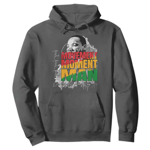 Dr Martin Luther King Jr Hoodie Celebrating The Movement Moment The Man TS11 Dark Heather Print Your Wear