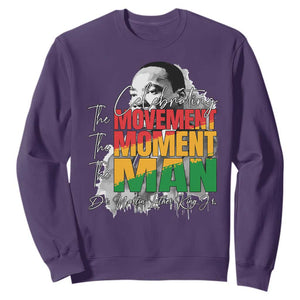 Dr Martin Luther King Jr Sweatshirt Celebrating The Movement Moment The Man TS11 Purple Print Your Wear
