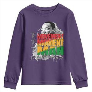 Dr Martin Luther King Jr Youth Sweatshirt Celebrating The Movement Moment The Man TS11 Purple Print Your Wear