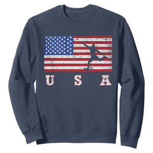 Patriotic Soccer Sweatshirt USA American Flag Team TS11 Navy Print Your Wear