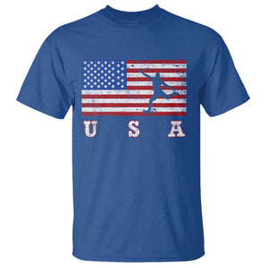 Patriotic Soccer T Shirt USA American Flag Team TS11 Royal Blue Print Your Wear