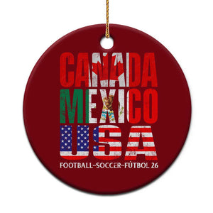 Soccer Lover Ceramic Ornament Canada Mexico USA Pride Football Futbol 2026 TS11 1pc Red Print Your Wear