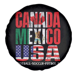 Soccer Lover Spare Tire Cover Canada Mexico USA Pride Football Futbol 2026 TS11 Print Your Wear