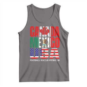 Soccer Lover Tank Top Canada Mexico USA Pride Football Futbol 2026 TS11 Deep Heather Print Your Wear