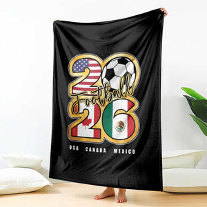 Soccer Football Lover Throw Blanket USA Canada Mexico Pride 2026 TS11 Print Your Wear